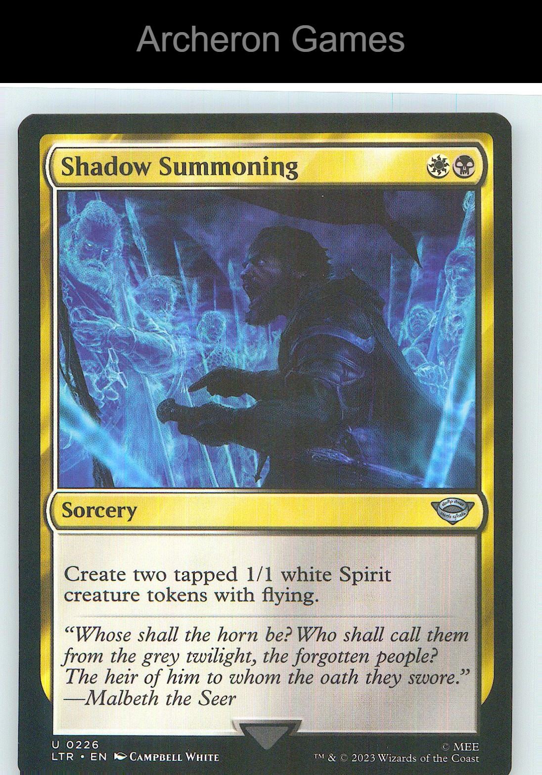 Shadow Summoning LTR 226 UC MTG Card NM/EX+