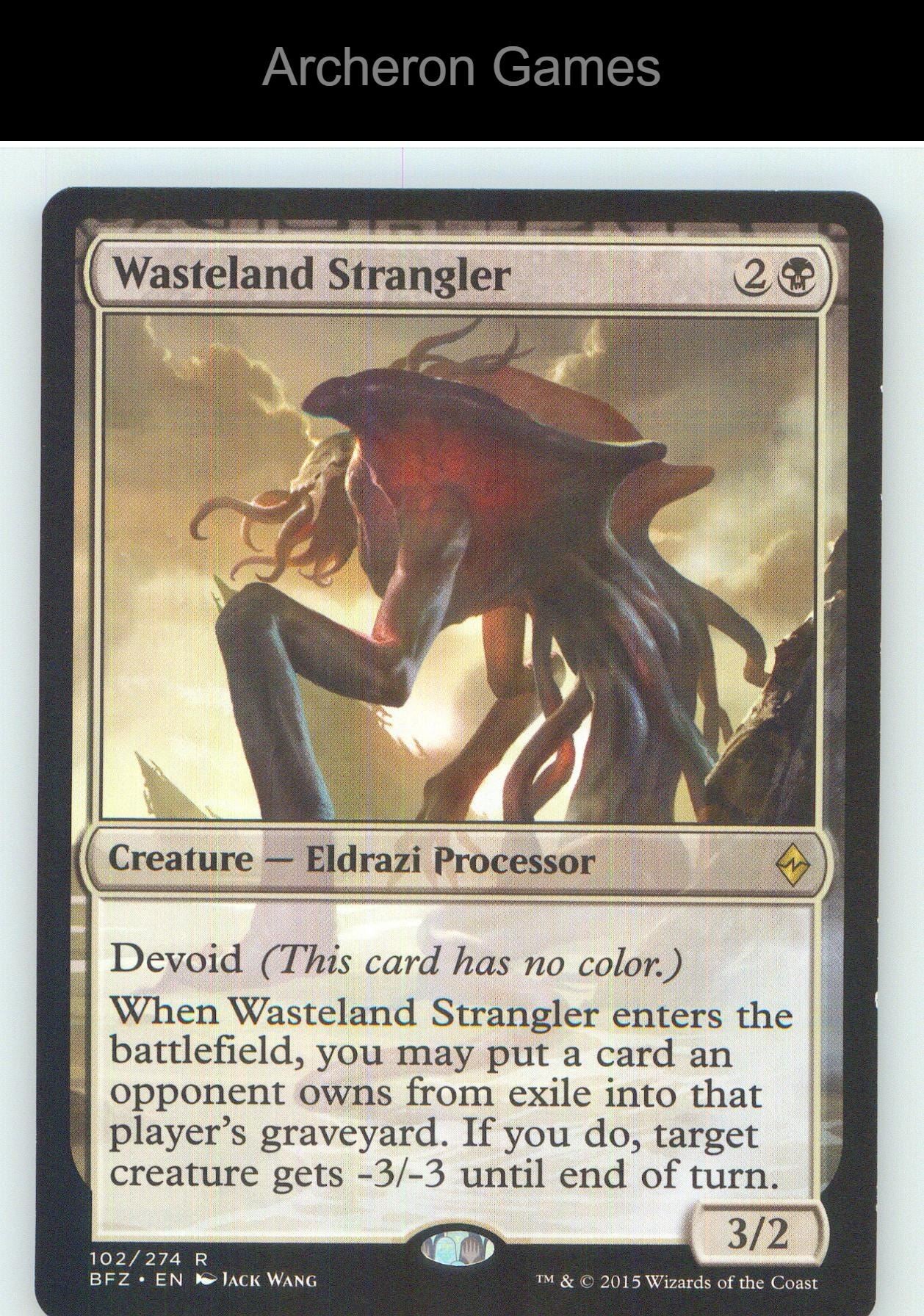 Wasteland Strangler BFZ 102 R MTG Card NM/EX+