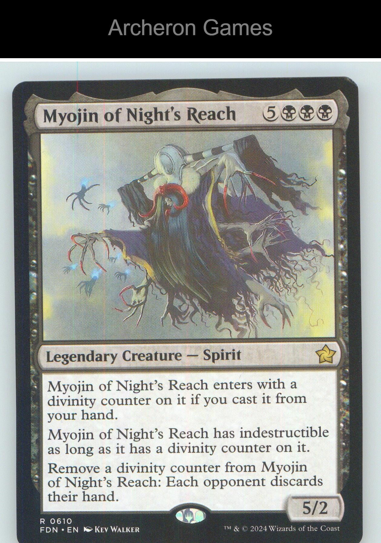 Myojin of Night's Reach FDN 610 R MTG Card NM/EX+