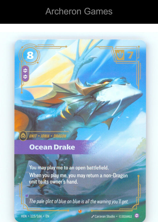 Ocean Drake VEN 115/166 Epic Vendetta Riftbound Card Foil