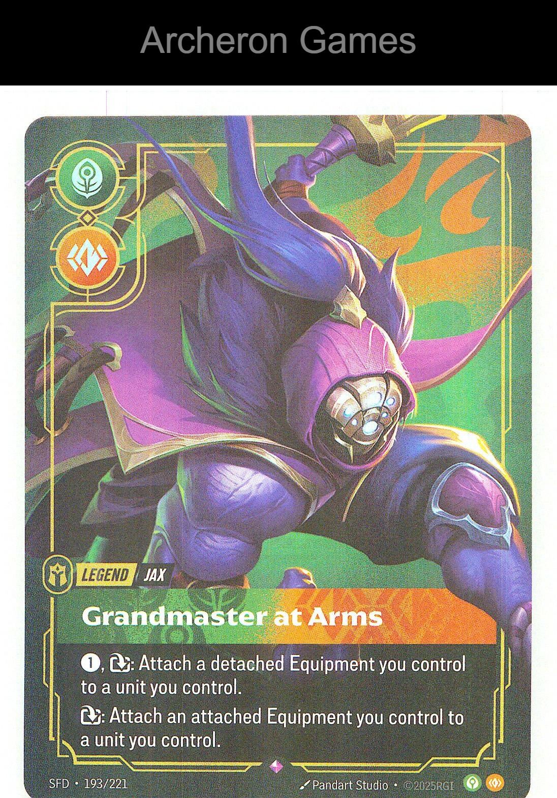Jax - Grandmaster At Arms SFD 193/221 R Spiritforged Riftbound Card