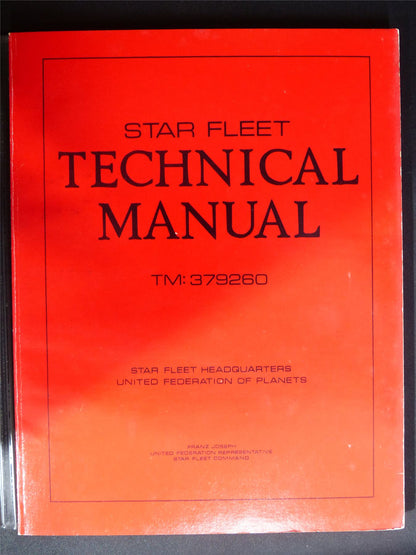 Star Trek: Star Fleet Technial Manual  1975 1st Edition -  Roleplay Softback #B9