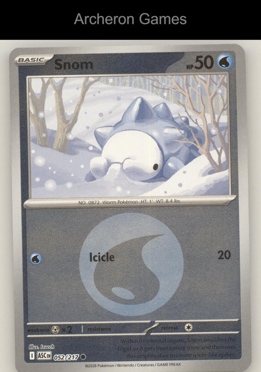 Pokemon Card Snom (Energy Symbol Pattern) ASC 052/217  Reverse Holo
