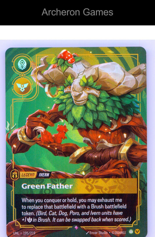 Ivern - Green Father UNL 195/219 R Unleashed Riftbound Card