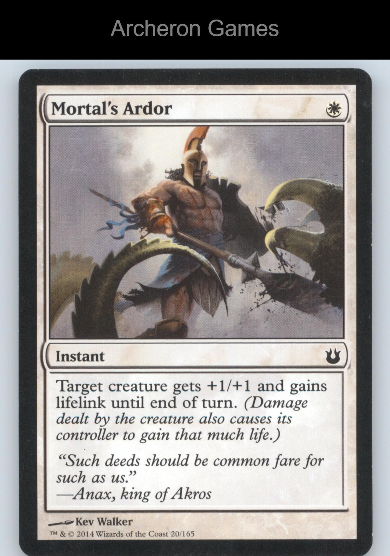 Mortal's Ardor 20 C MTG Card Born of the Gods