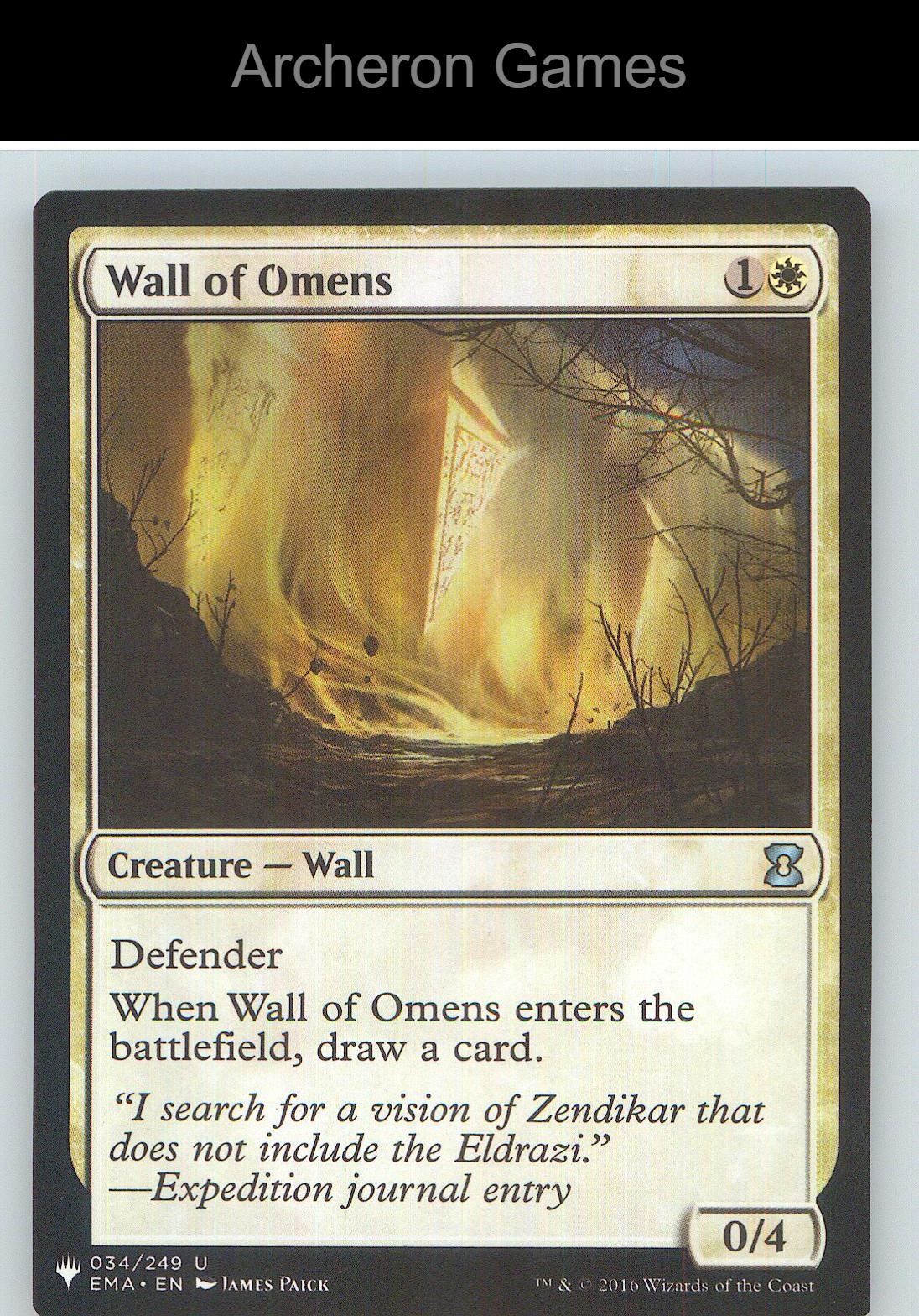 Wall of Omens EMA 34 UC MTG Card NM/EX+