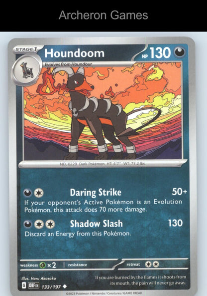 Pokemon Card Houndoom TTBB24 133/197 UC Trick or Trade BOOster 2024