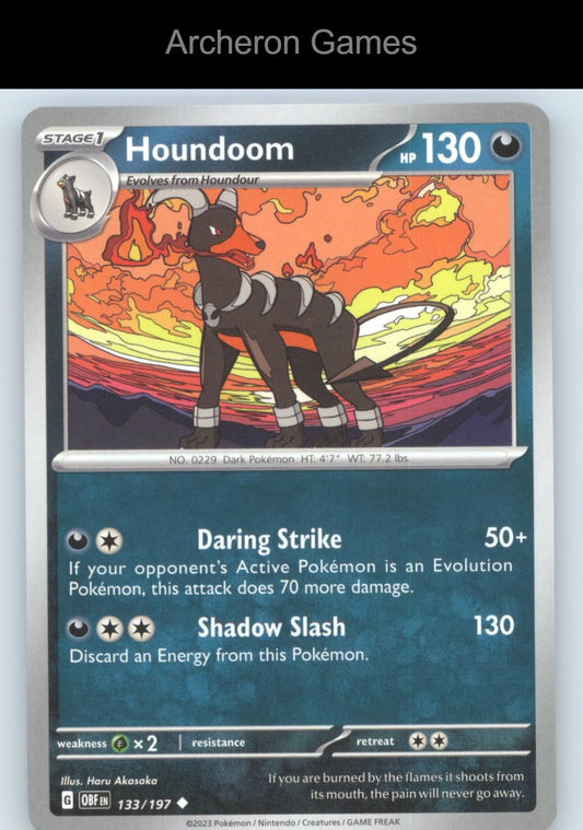 Pokemon Card Houndoom TTBB24 133/197 UC Trick or Trade BOOster 2024