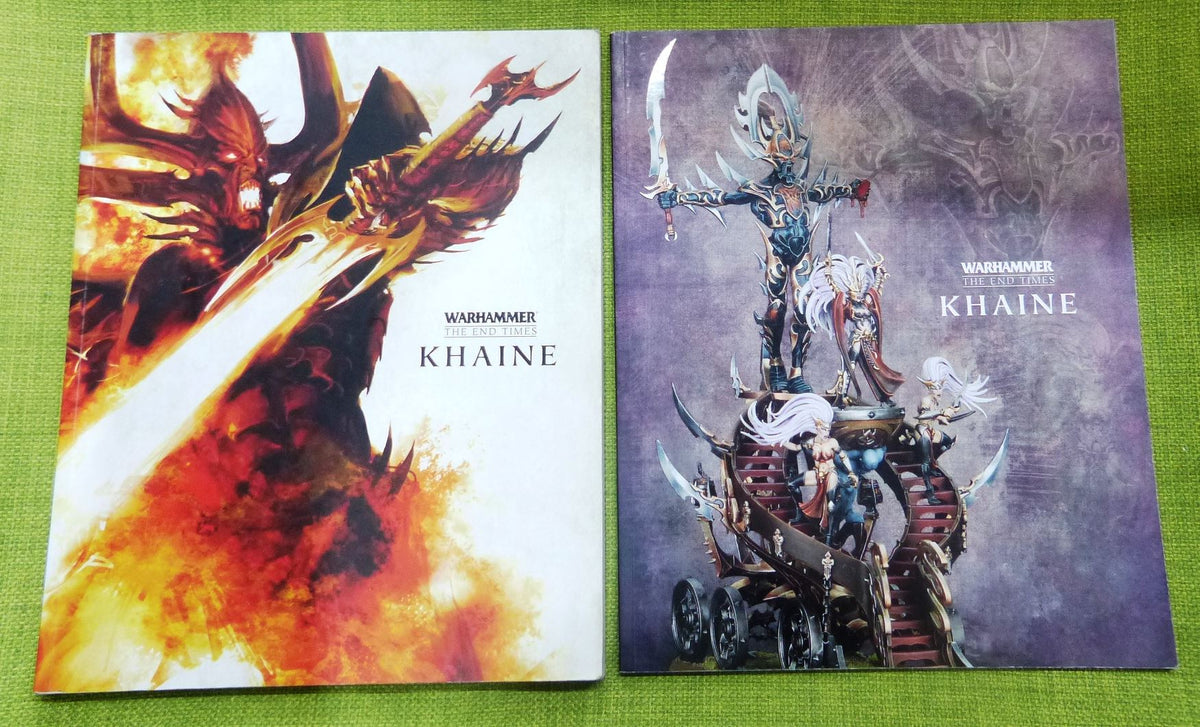 Warhammer The End of Times Vol 3 - Khaine Book One and Book Two set - Warhammer AoS 40k #8S