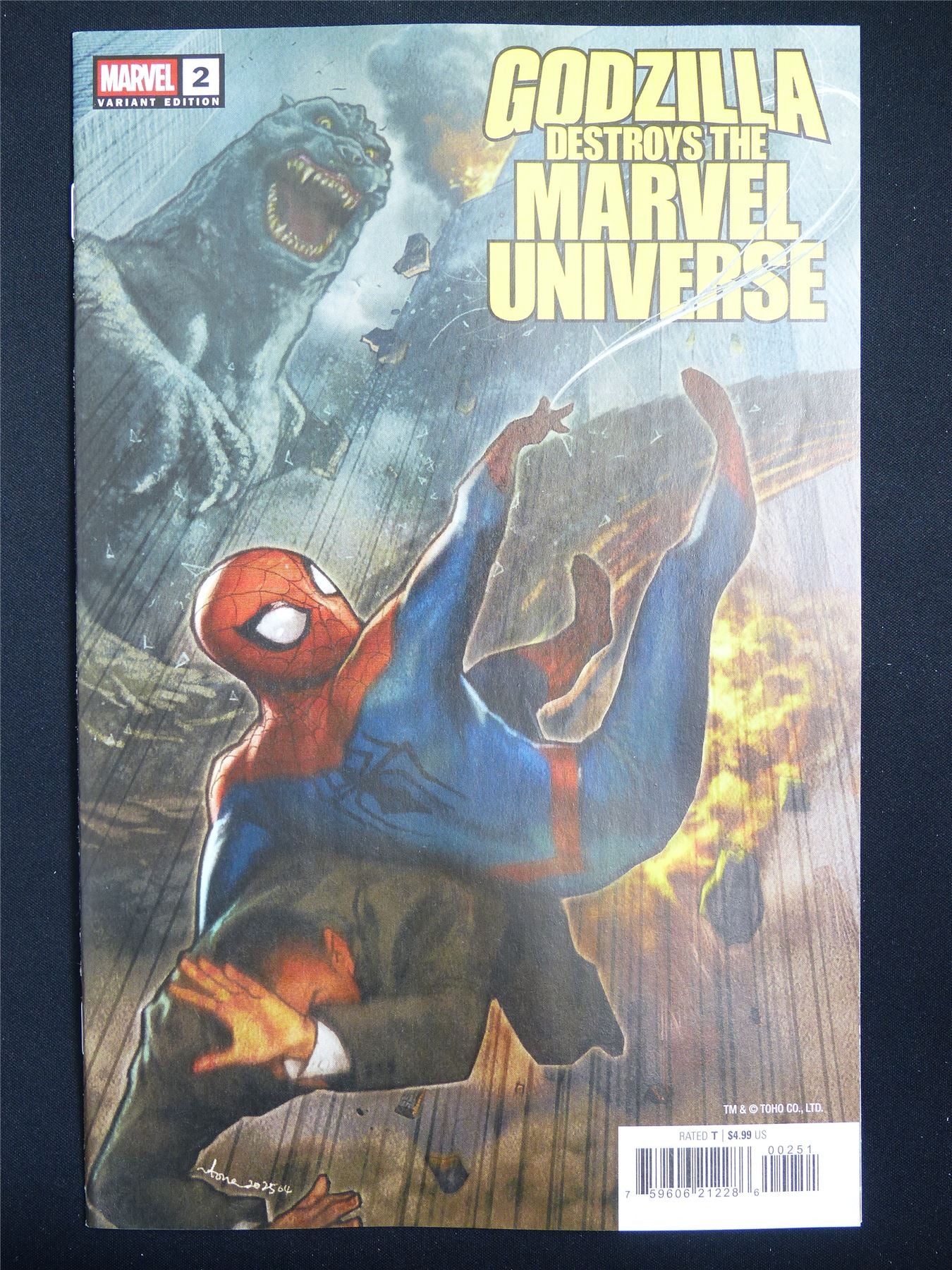 GODZILLA Destroys the Marvel Universe #2 Variant - Oct 2025 Marvel Comic #39H