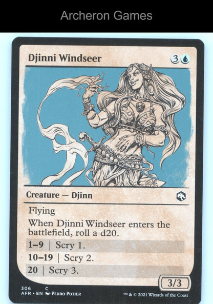 Djinni Windseer (Showcase) 306 C MTG Card Adventures in the Forgotten Realms