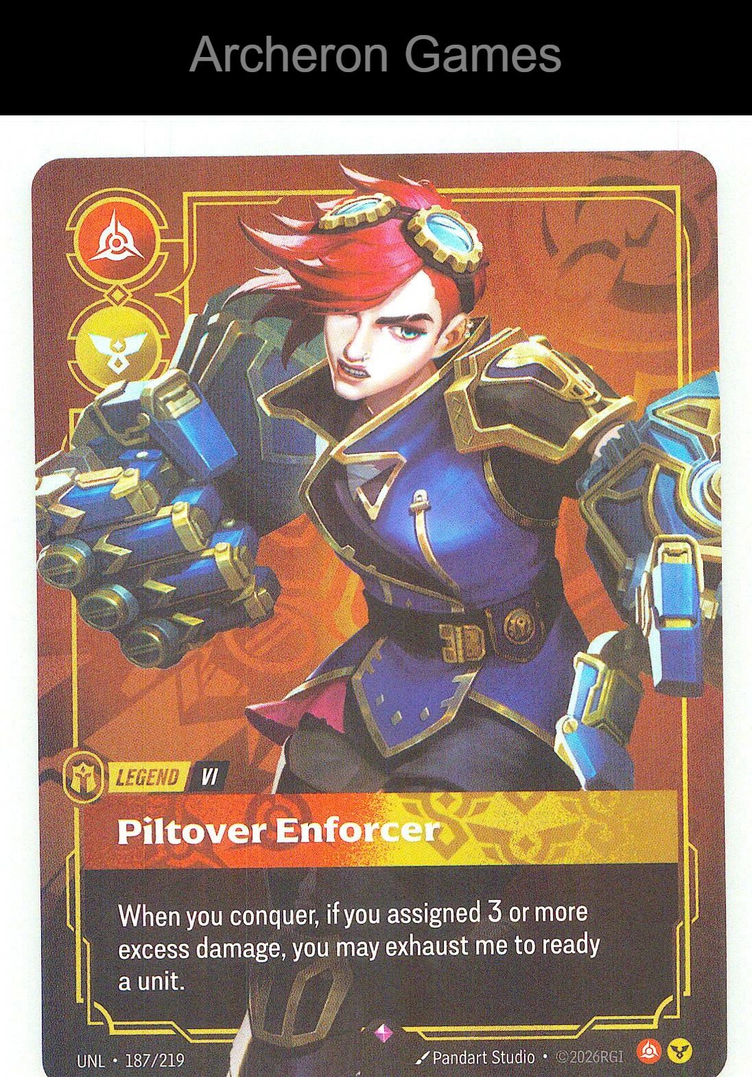 Vi - Piltover Enforcer UNL 187/219 R Unleashed Riftbound Card