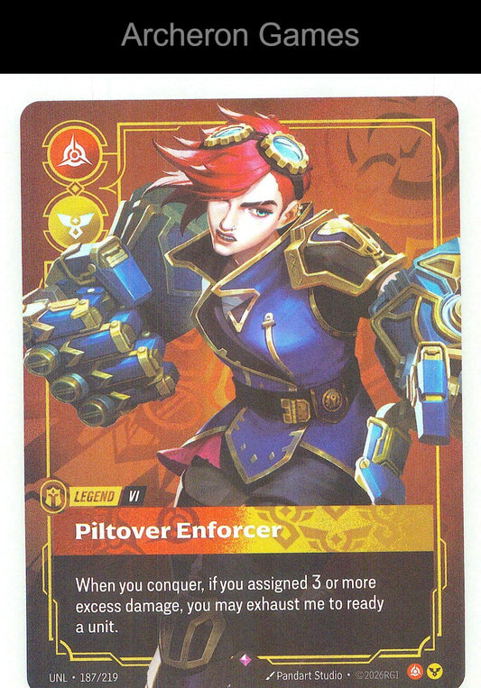 Vi - Piltover Enforcer UNL 187/219 R Unleashed Riftbound Card