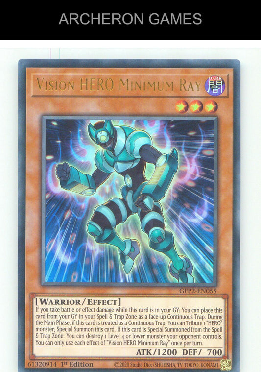 Vision HERO Minimum Ray UR YUGIOH Card 1st Edition