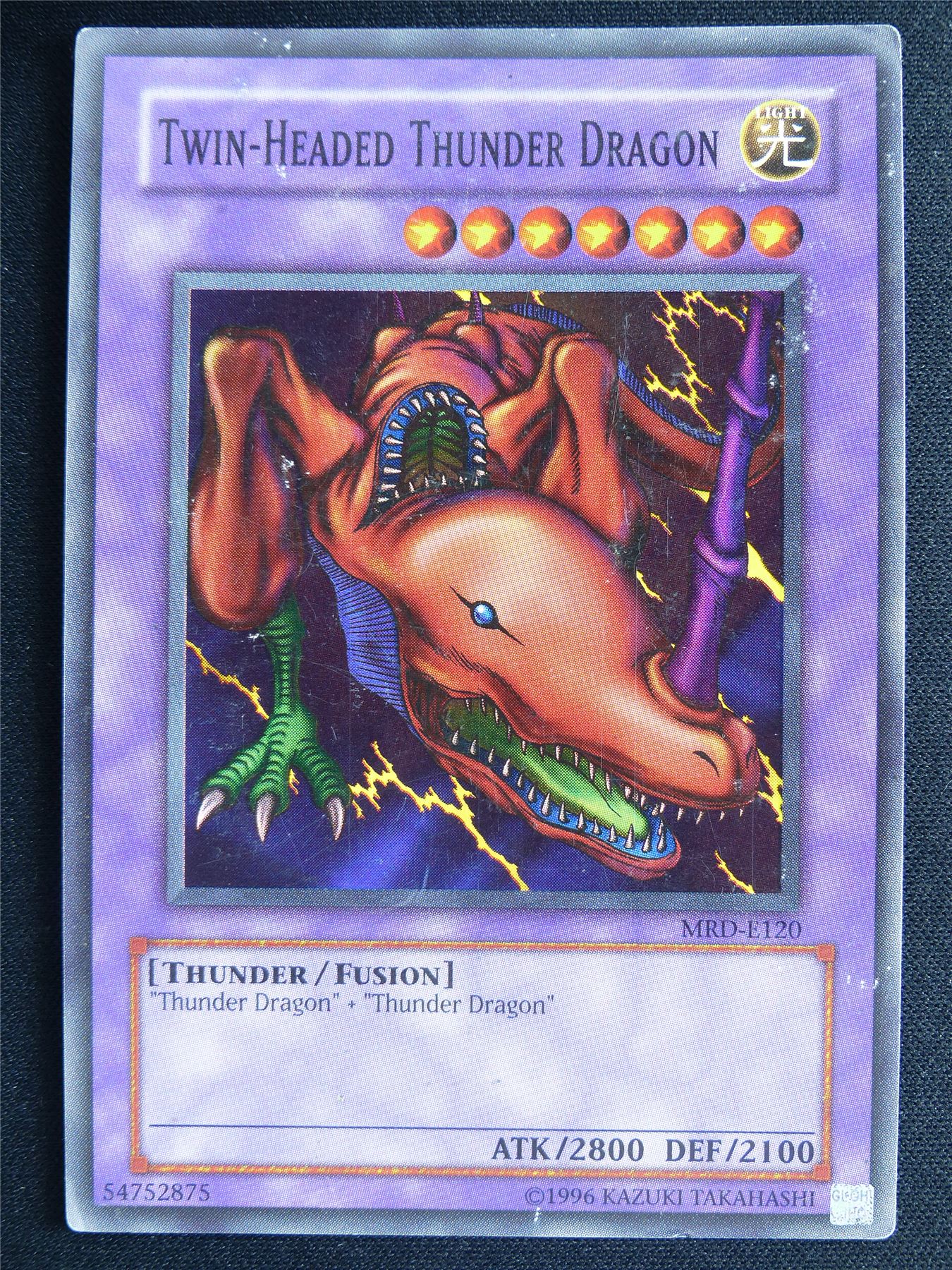 Twin-Headed Thunder Dragon MRD Super Rare - 1st ed Yugioh Card #4QN