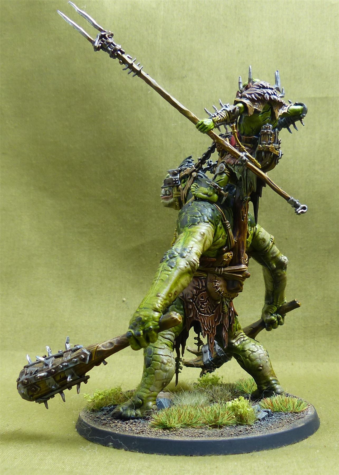 Breaka-boss on Mirebrute Troggoth painted - Orruk Warclans - Warhammer AoS #2OZ