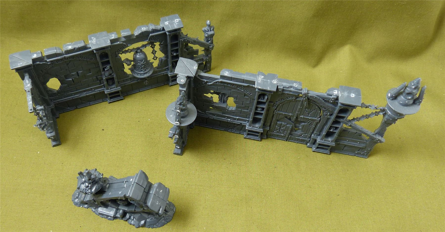 Jade & Fire Walls and Bell - Scenery - Warhammer AoS #CX