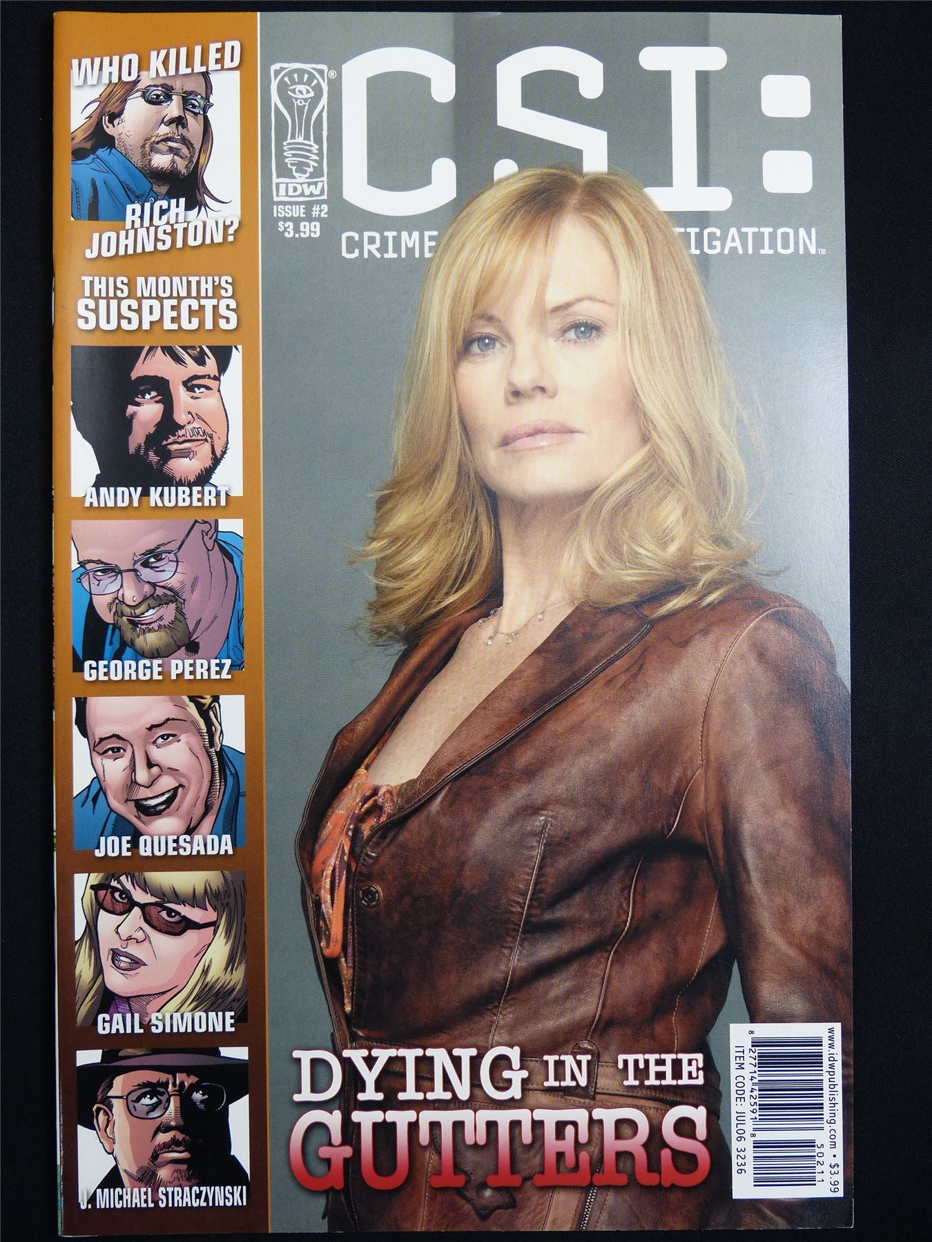 CSI: Crime Scene Investigation: Dying in the Gutters #2 Cvr A - IDW Comic #3NH