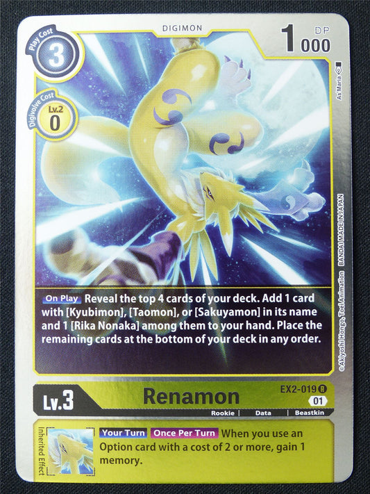 Renamon EX2-019 R Foil - Digimon Card #17V