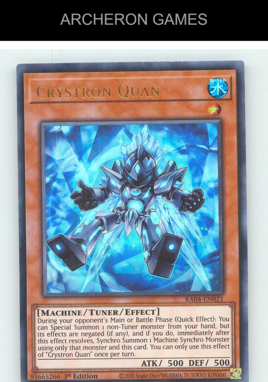 Crystron Quan (PCR) Prismatic Collector's Rare YUGIOH Card 1st Edition