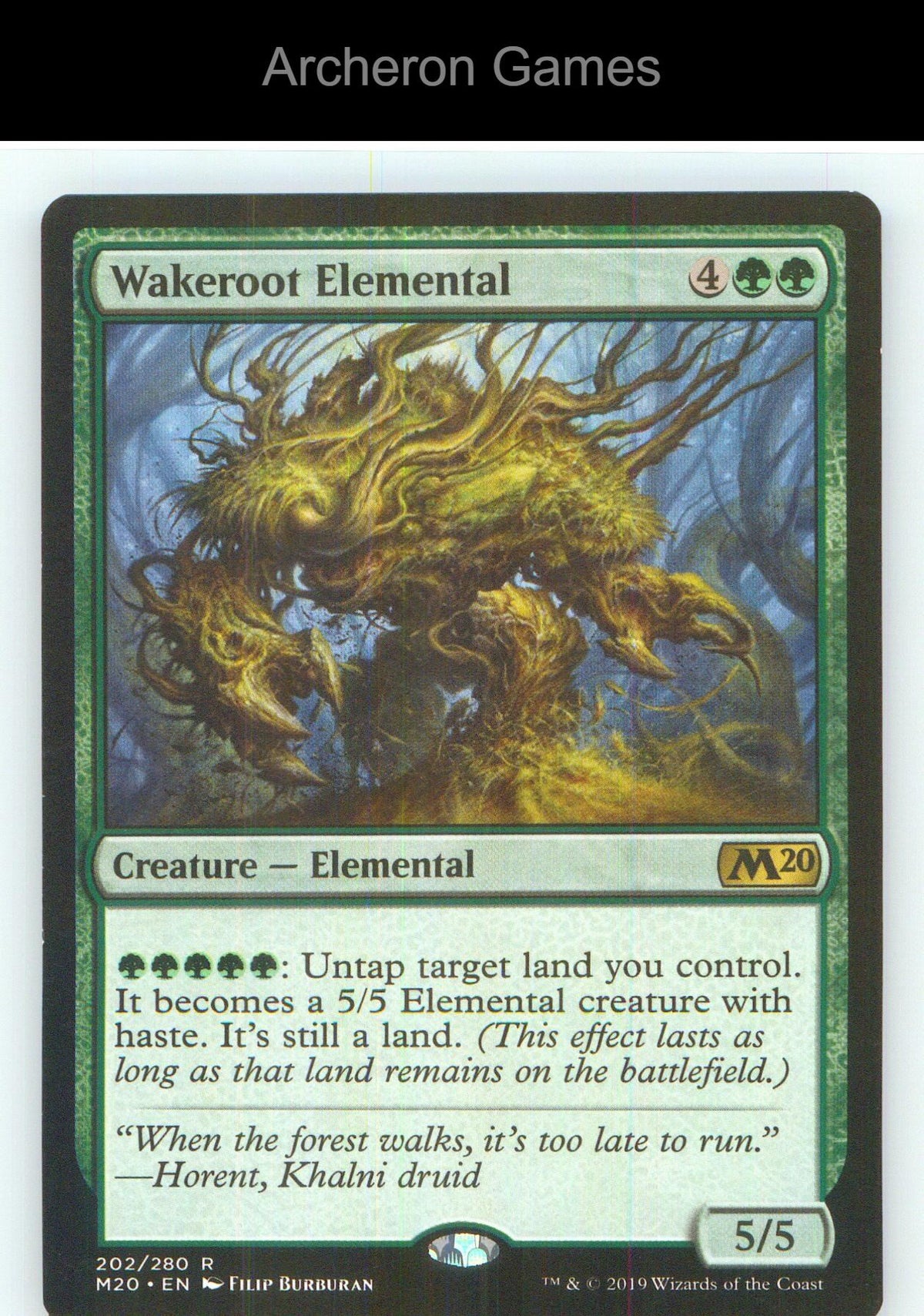 Wakeroot Elemental M20 202 R MTG Card NM/EX+