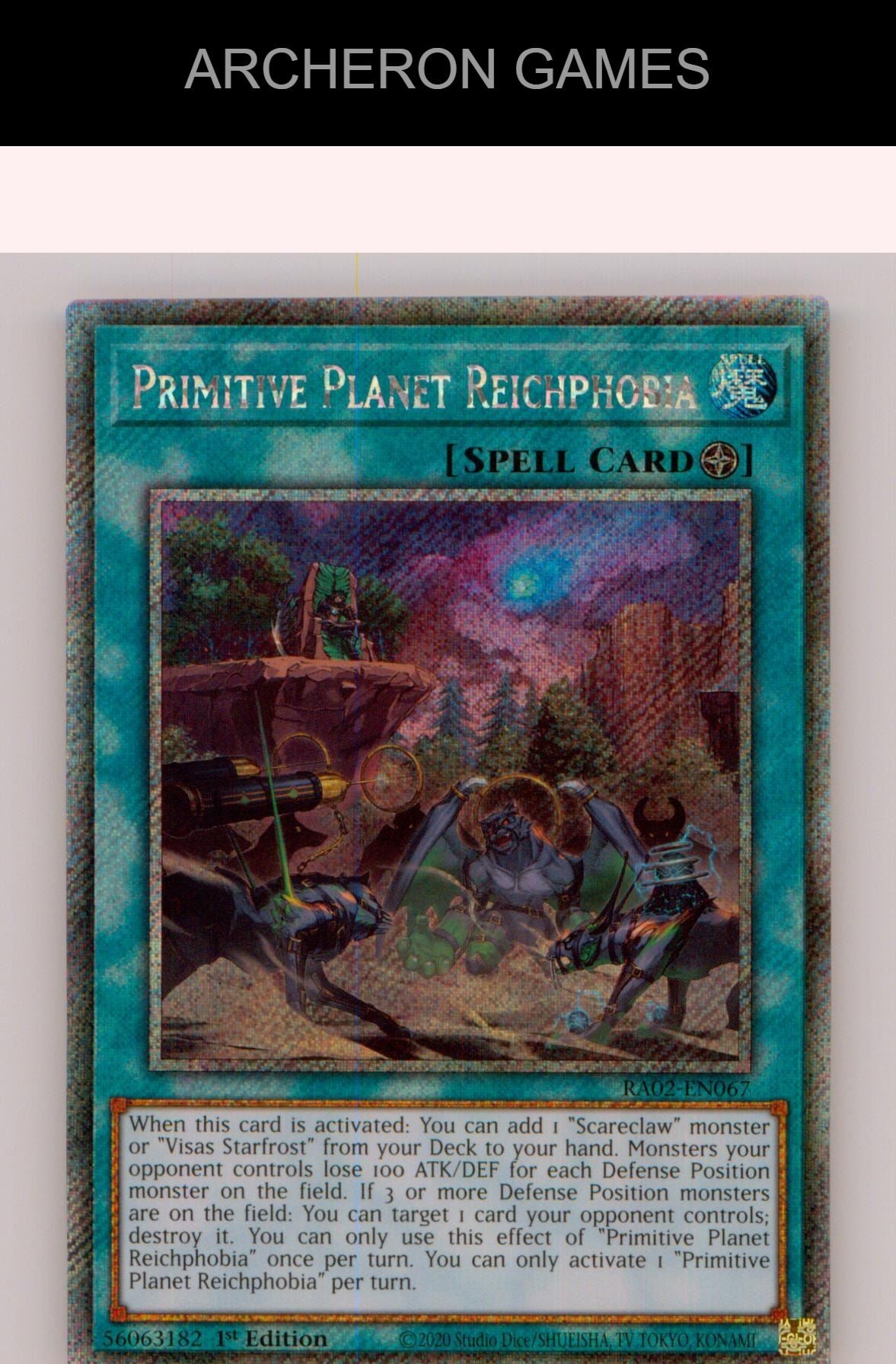 Primitive Planet Reichphobia (Secret Rare) SEC YUGIOH Card 1st Edition