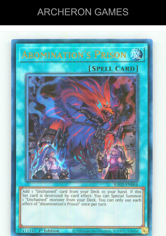 Abomination's Prison (PUR) Prismatic Ultimate Rare YUGIOH Card 1st Edition