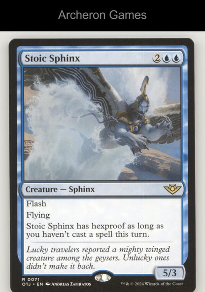 Stoic Sphinx 71 R MTG Card Outlaws of Thunder Junction