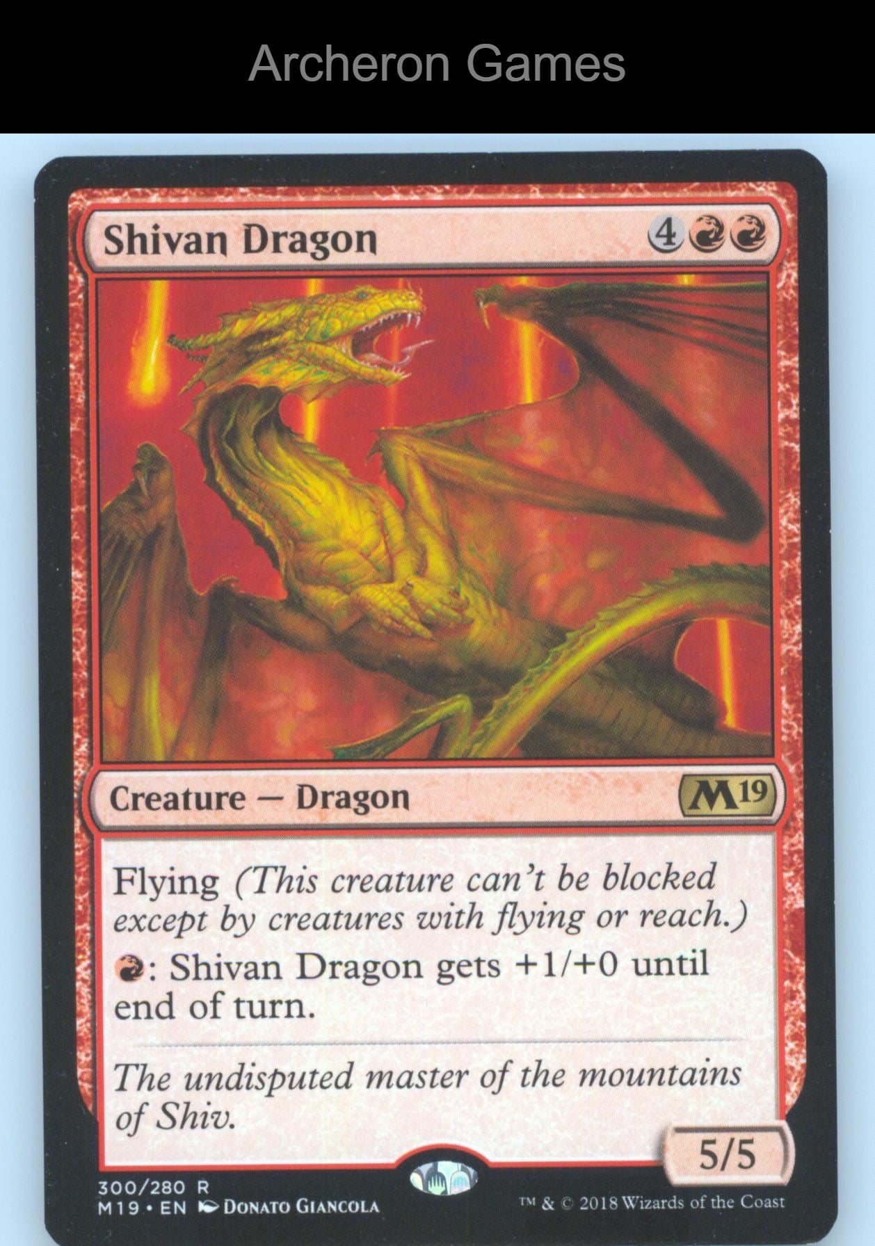 Shivan Dragon 300 R MTG Card Core Set 2019