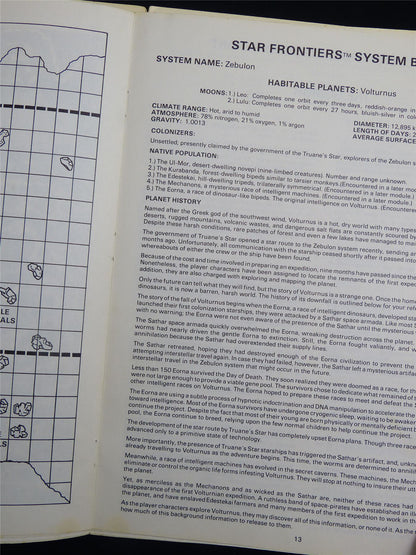 Star Frontiers: Alpha Dawn Basic Game Rules - Roleplay Booklet #2S4