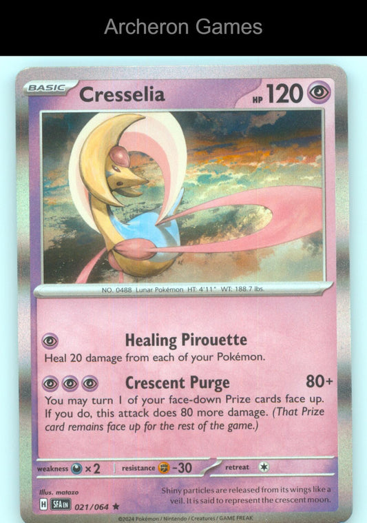 Pokemon Card Cresselia SFA 021/064 R Shrouded Fable Holo