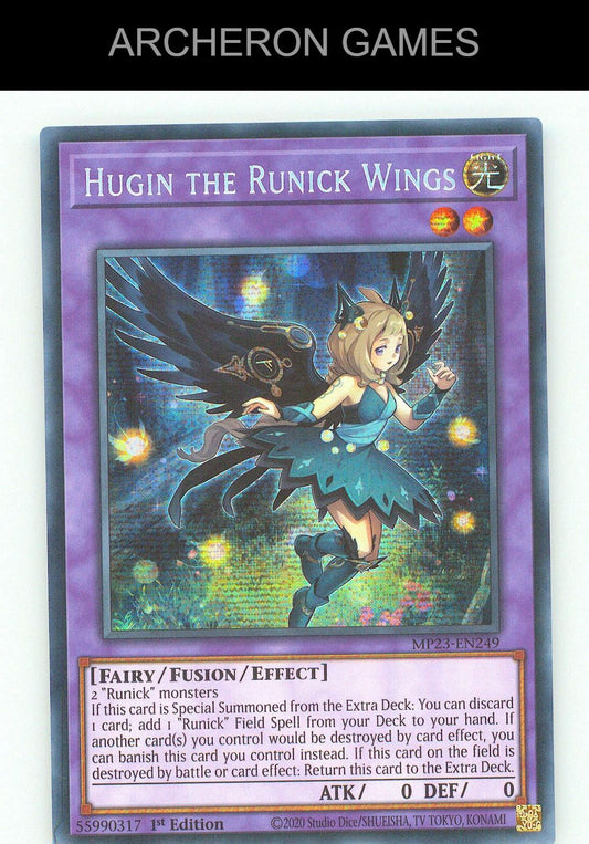Hugin the Runick Wings SEC YUGIOH Card