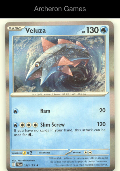 Pokemon Card Veluza PAL 056/193 R Paldea Evolved Holo