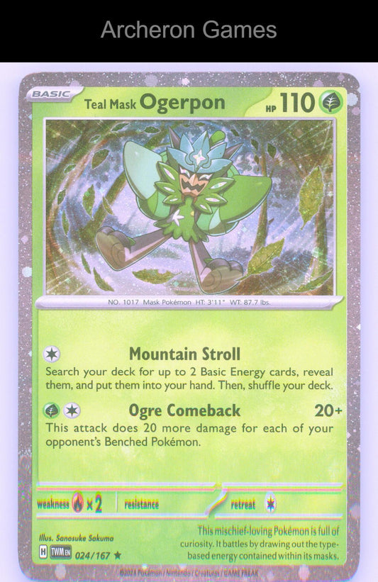 Pokemon Card Teal Mask Ogerpon (Cosmos Holo) MCAP 024/167