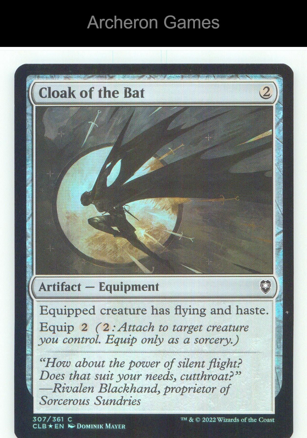 Cloak of the Bat CLB 307 C MTG Card NM/EX+ Foil