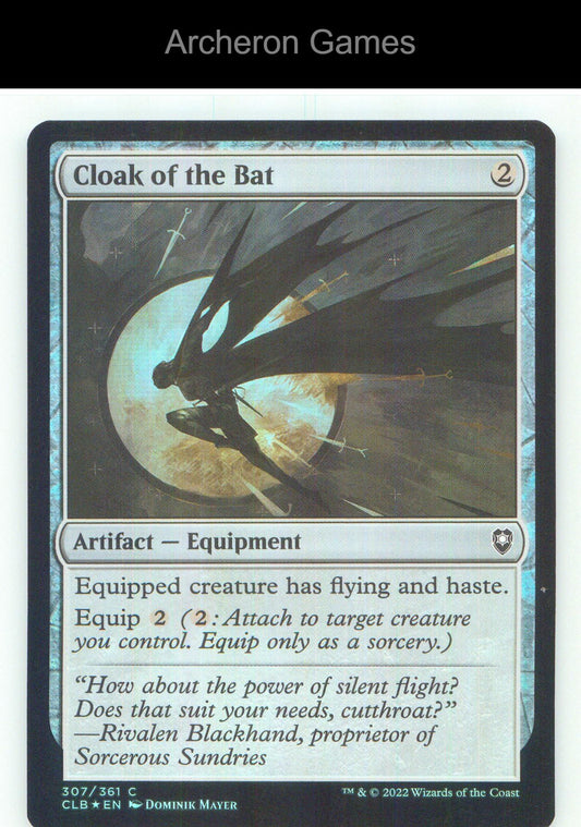 Cloak of the Bat CLB 307 C MTG Card NM/EX+ Foil