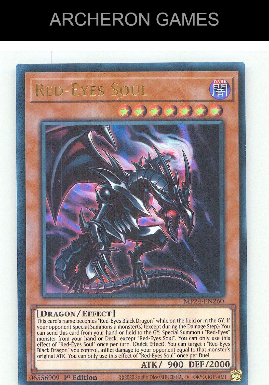 Red-Eyes Soul Ultra Rare YUGIOH Card 1st Edition