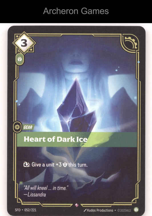 Heart of Dark Ice SFD 052/221 R  Card Spiritforged