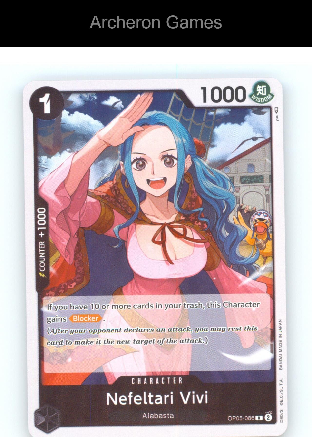 Nefeltari Vivi OP05-086 R One Piece Card NM/EX+ Foil