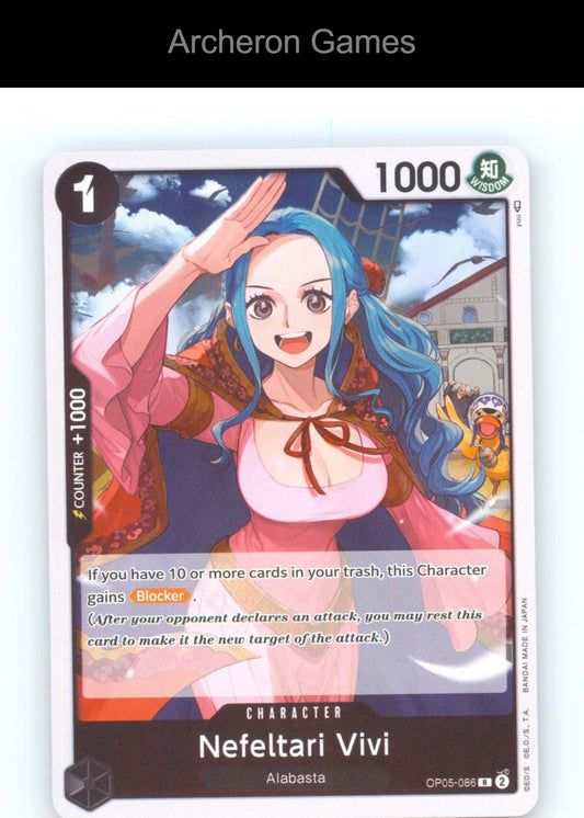 Nefeltari Vivi OP05-086 R One Piece Card NM/EX+ Foil