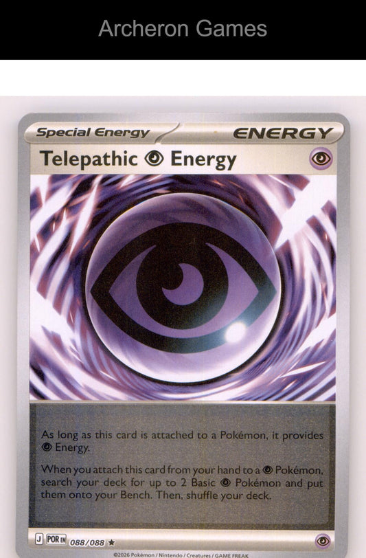 Pokemon Card Telepathic Psychic Energy ME03 088/088 R Perfect Order Reverse Holo