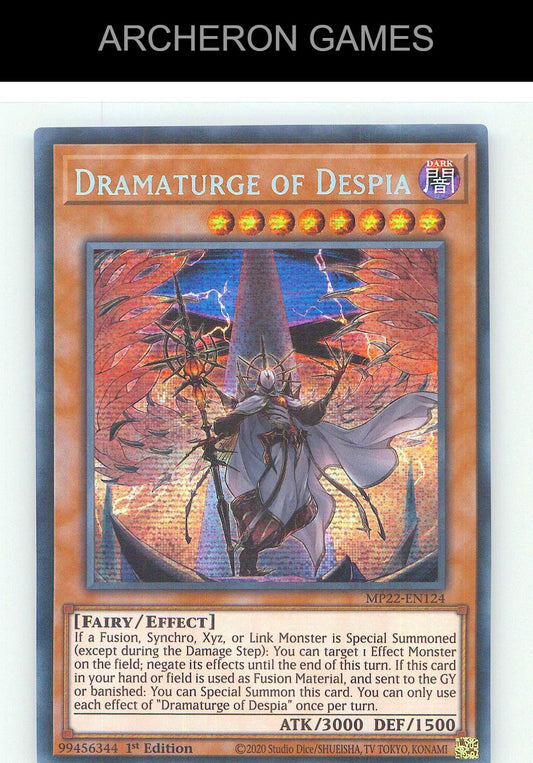Dramaturge of Despia Prismatic Secret Rare YUGIOH Card 1st Edition