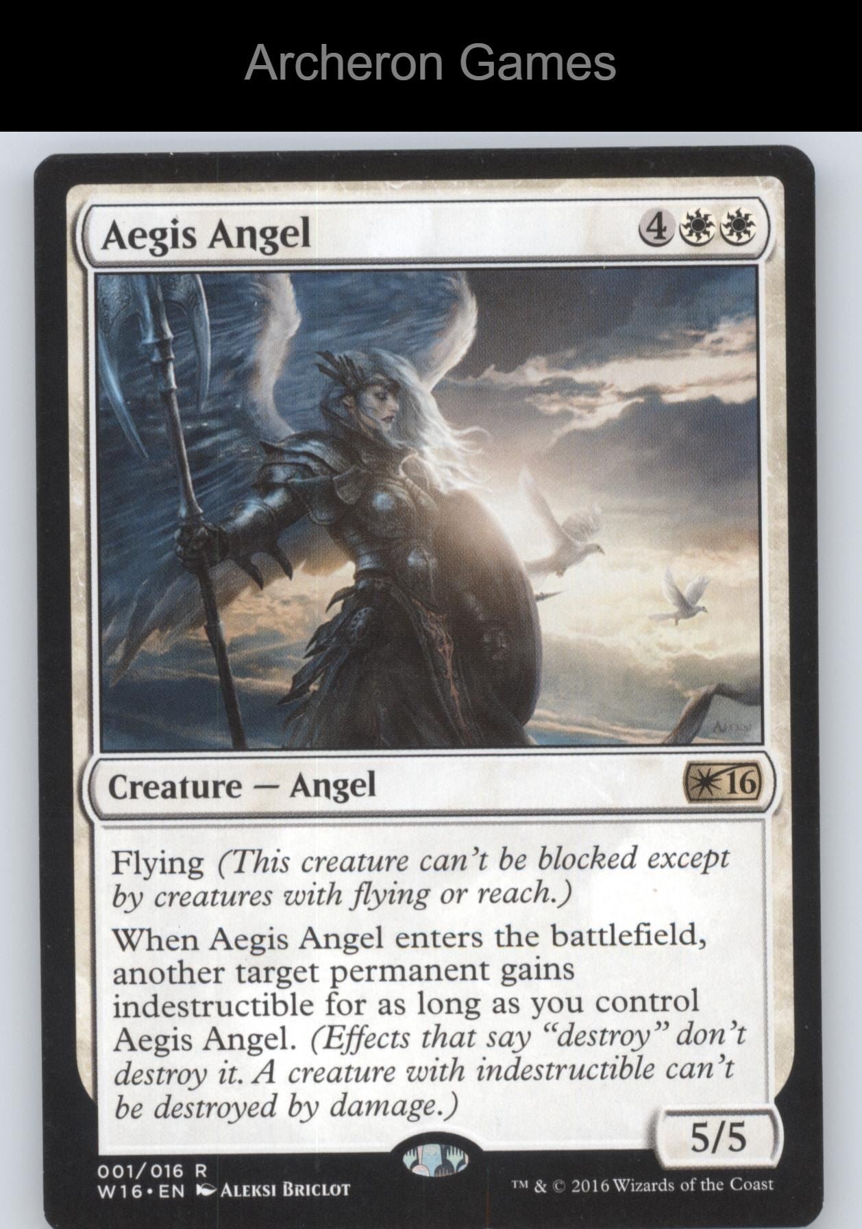 Aegis Angel 1 R MTG Card Welcome Deck 2016