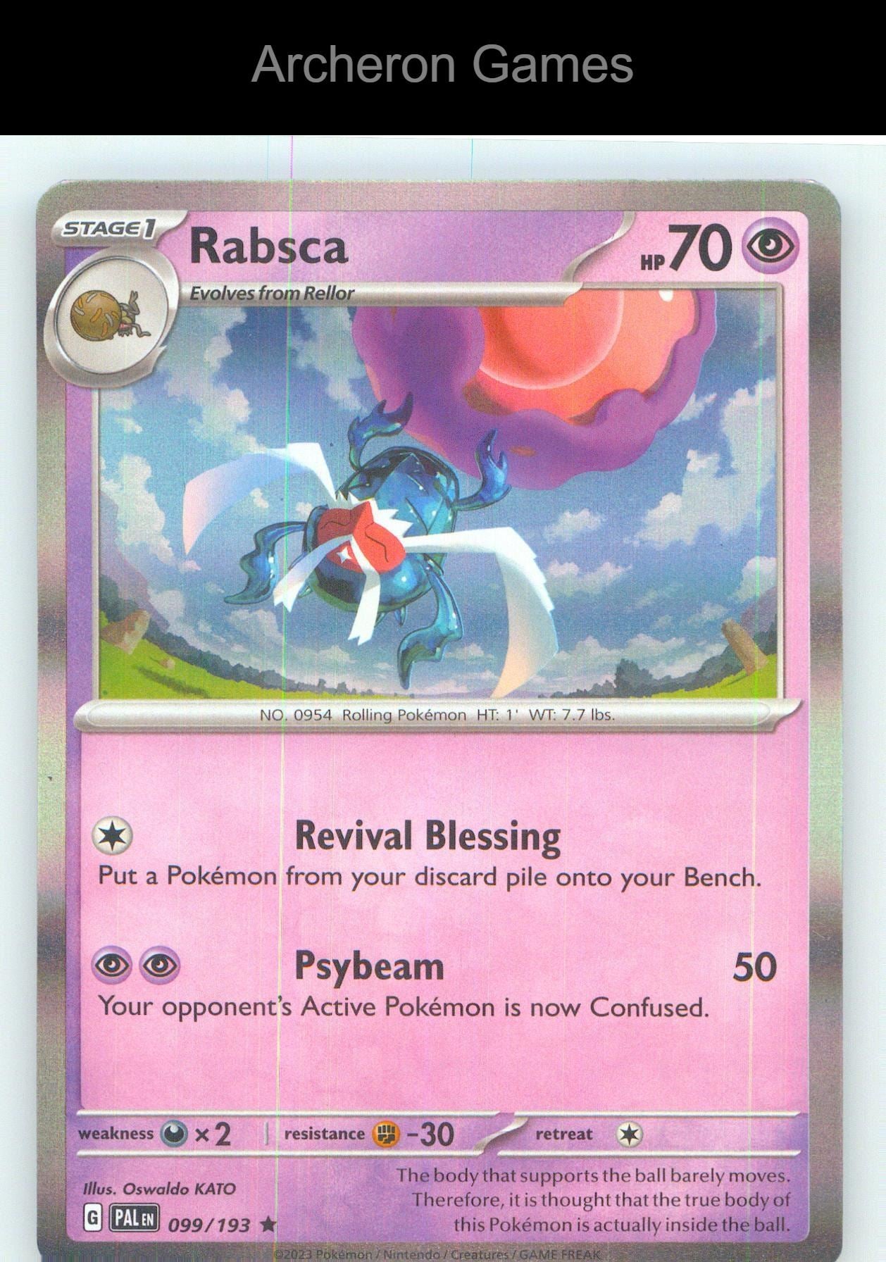 Pokemon Card Rabsca PAL 099/193 R Paldea Evolved Holo