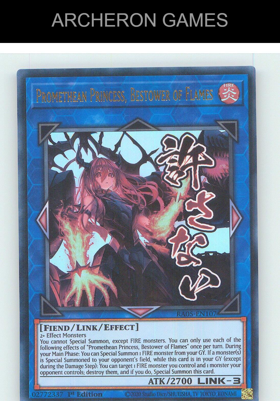 Promethean Princess, Bestower of Flames Ultra Rare YUGIOH Card 1st Edition