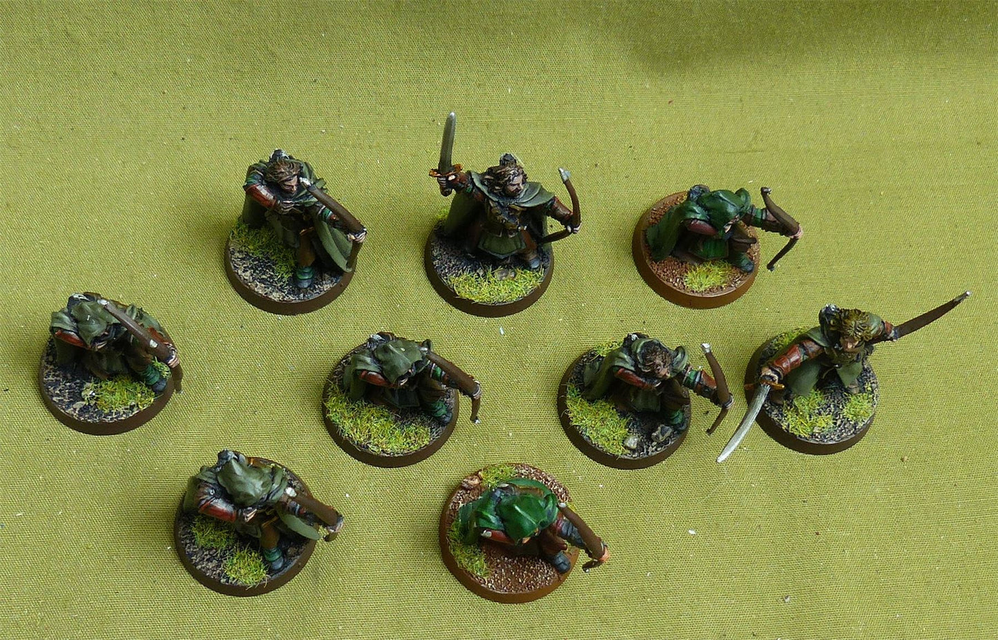 Classic Metal Farimir's Rangers painted set of 9 OOP - Warhammer Middle-Earth #2EN