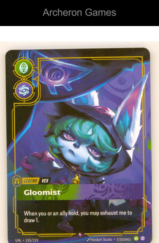 Vex - Gloomist UNL 193/219 R Unleashed Riftbound Card