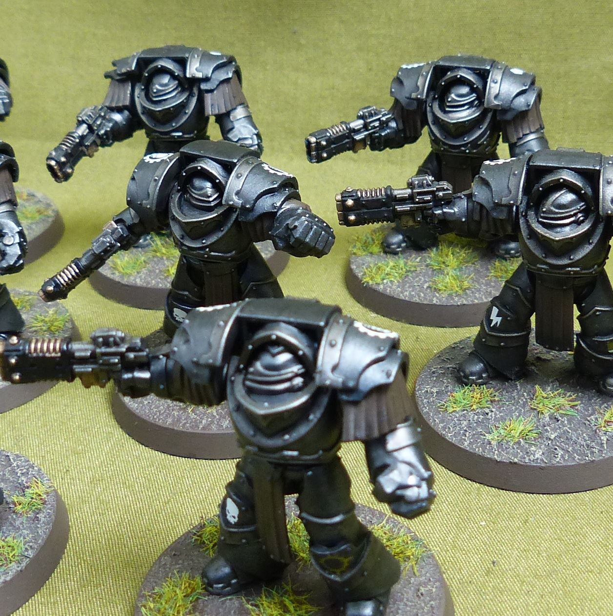 Legion Cataphractii Terminator Squad painted - Iron Hands - Warhammer Horus Heresy #2Q7