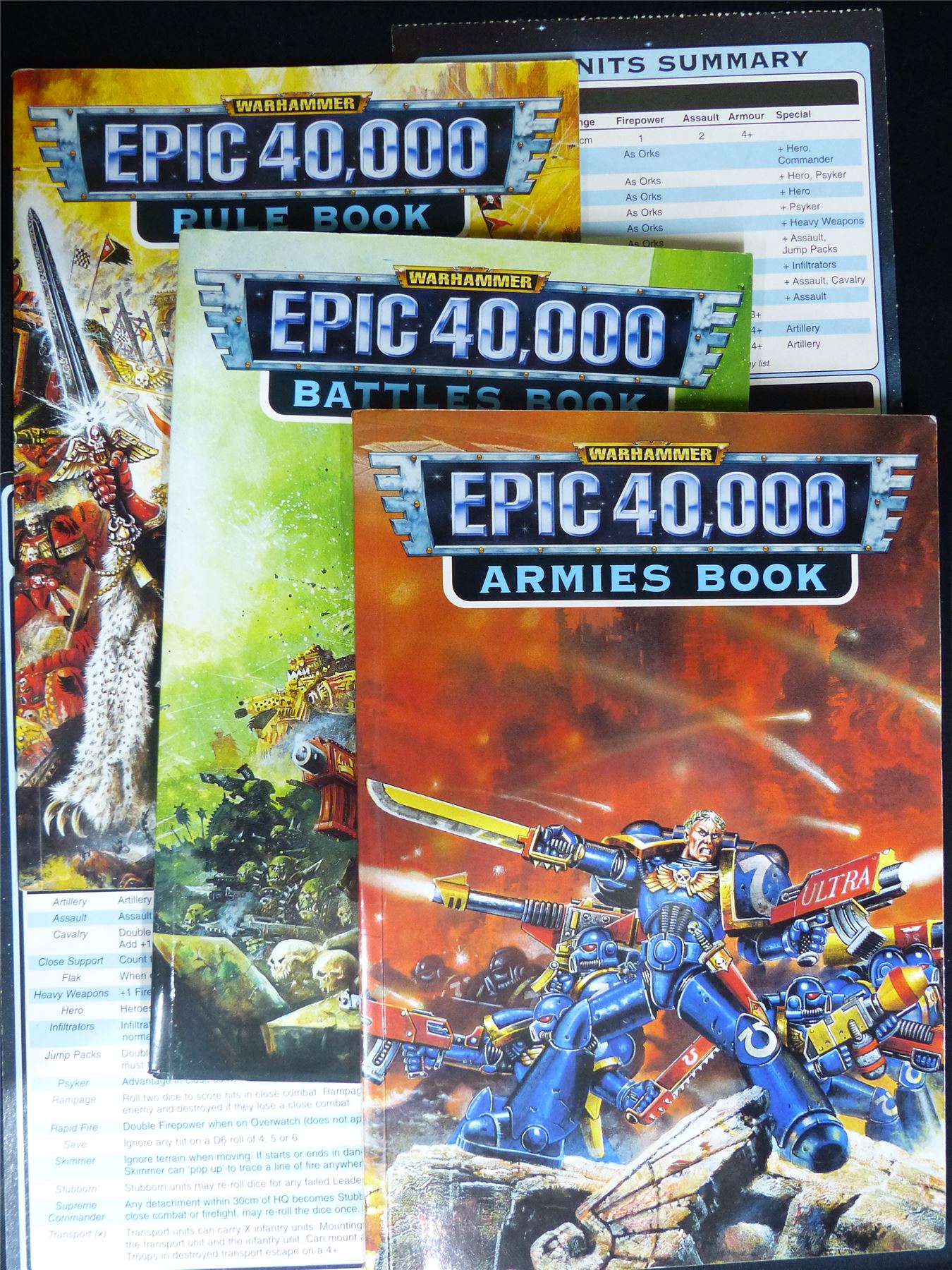 Warhammer Epic 40K Rules & Armies & Battles Books Collection #2SX