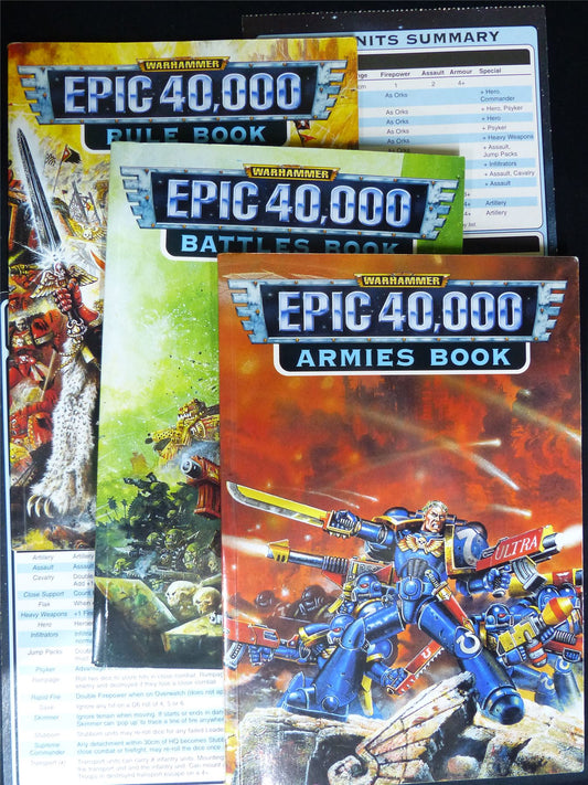 Warhammer Epic 40K Rules & Armies & Battles Books Collection #2SX